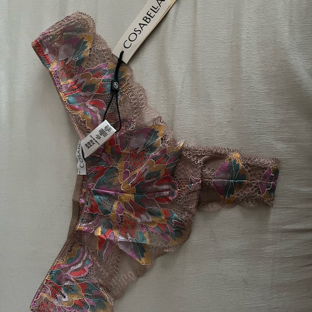 Cosabella Multicolor Lace thong - NWT